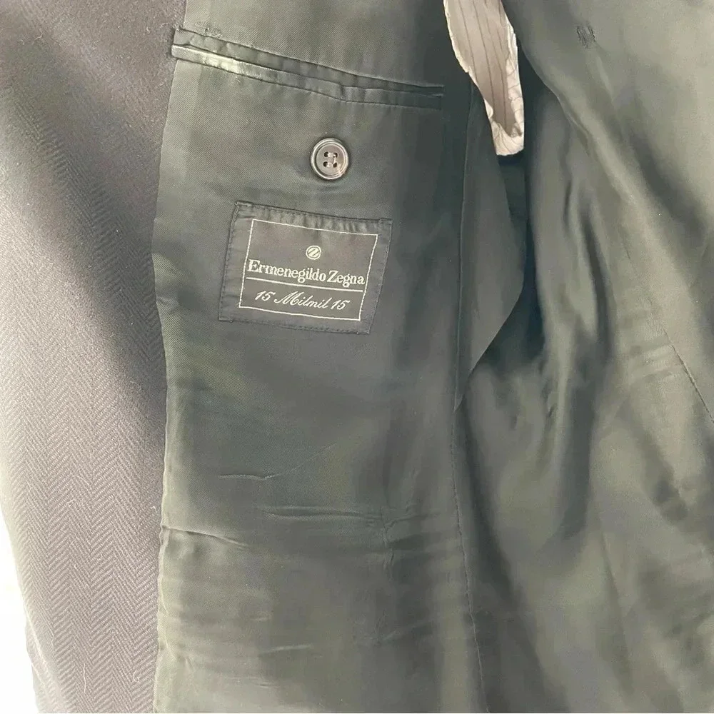 Zegna Gray 15 Milmil 15 Blazer Sports Coat